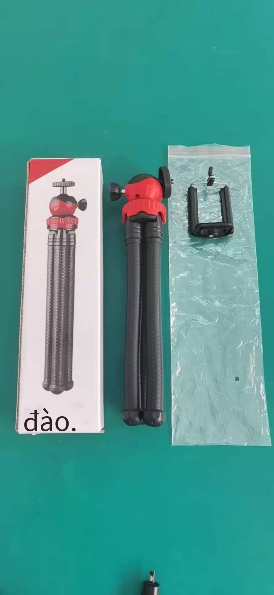 Ưu đãi đặc biệt chân máy bạch tuộc lớn chân máy tính để bàn chân máy mini bằng thép vàng đen với chân máy ảnh nền tảng đám mây