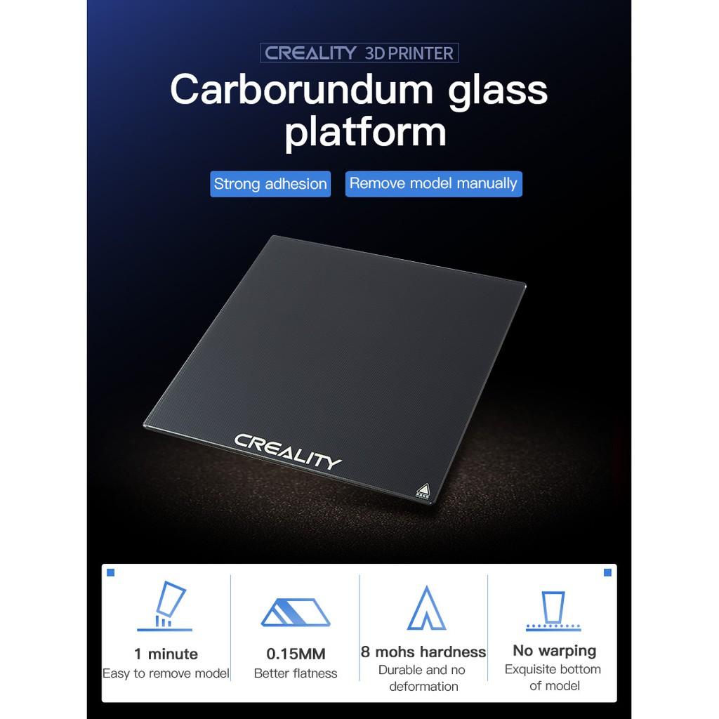 Tấm kính nền tinh thể Carbon Silicon Crystal Platform Glass Plate cho máy Ender 3 Max 310*320*4mm