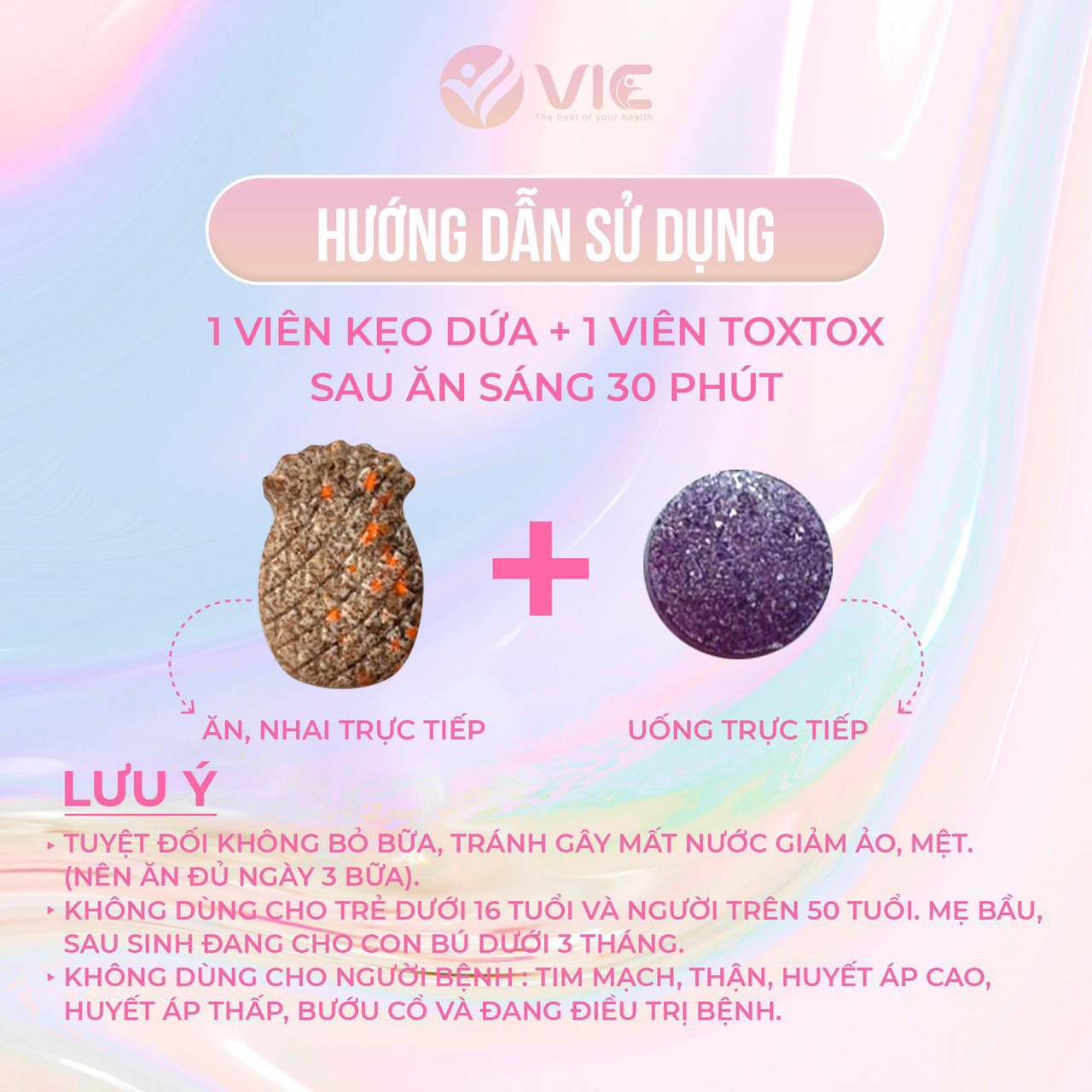 Combo 2 Kẹo Dứa V.I.C hỗ trợ kiểm soát cân nặng, Xuống 3-5kg trong 14 ngày