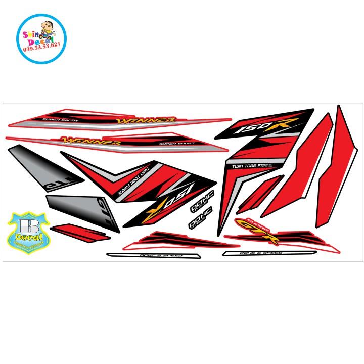 Tem rời winner 150R đỏ đen