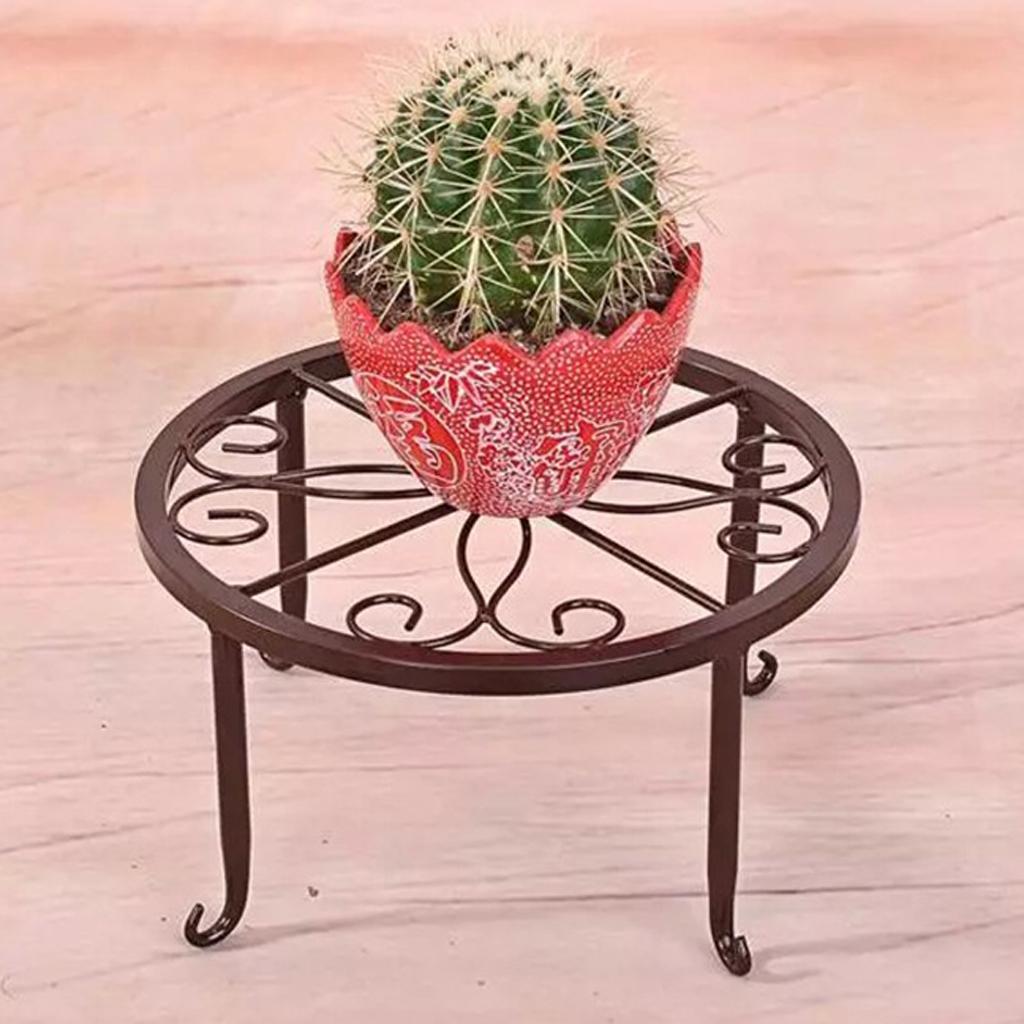 2xMetal Plant Stand Flower Pot Holder Iron Type Pot Vase Holder Shelf