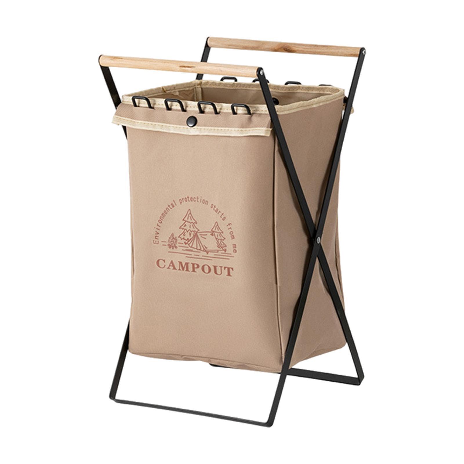 Foldable Trash Bags Holder Stand Frame Portable for Beach Household Barbecue