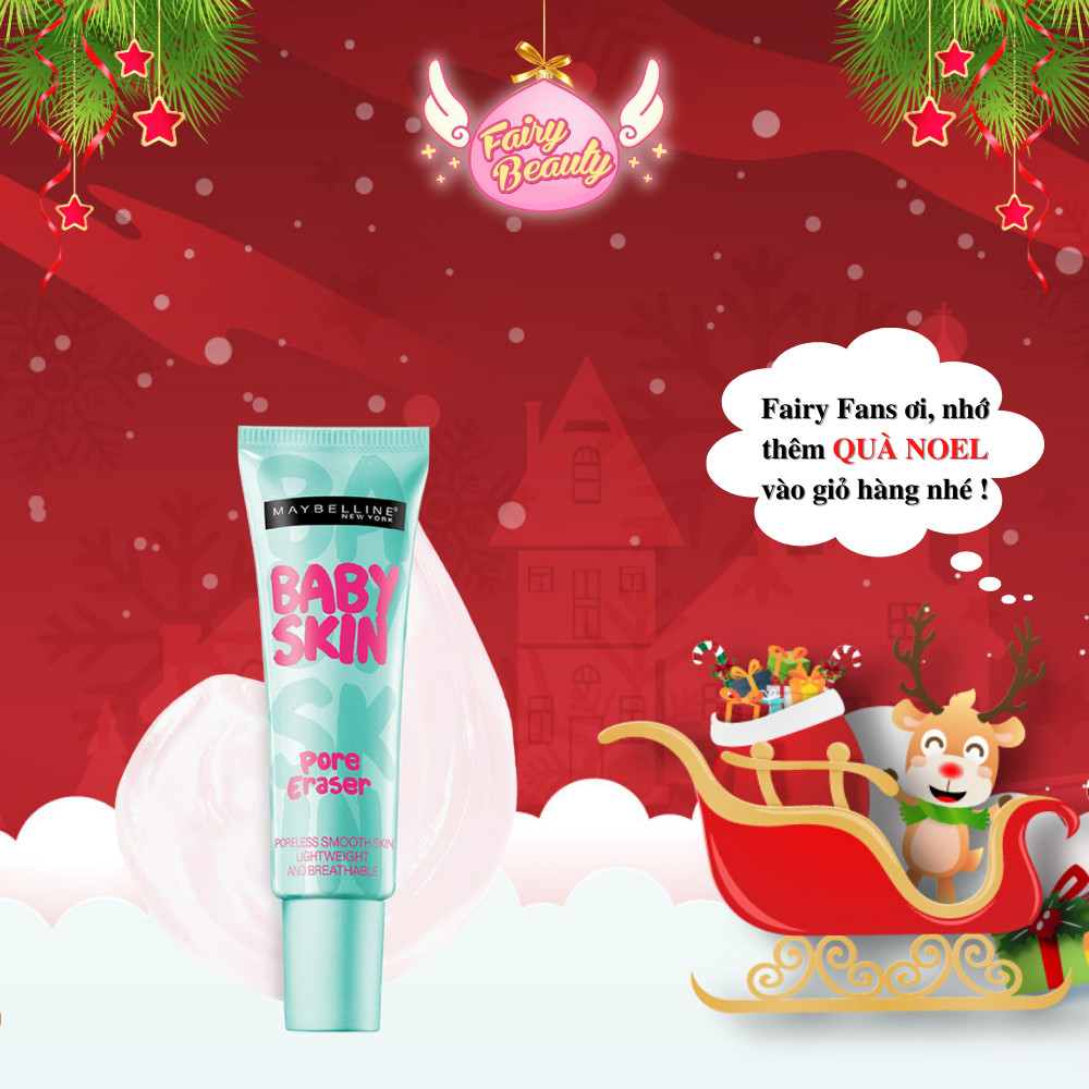 [MAYBELLINE NEW YORK] Kem Lót Siêu Mịn Da Che Khuyết Điểm Và Se Khít Lỗ Chân Lông Baby Skin Pore Eraser 22ml