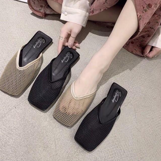 Dép nữ phối lưới