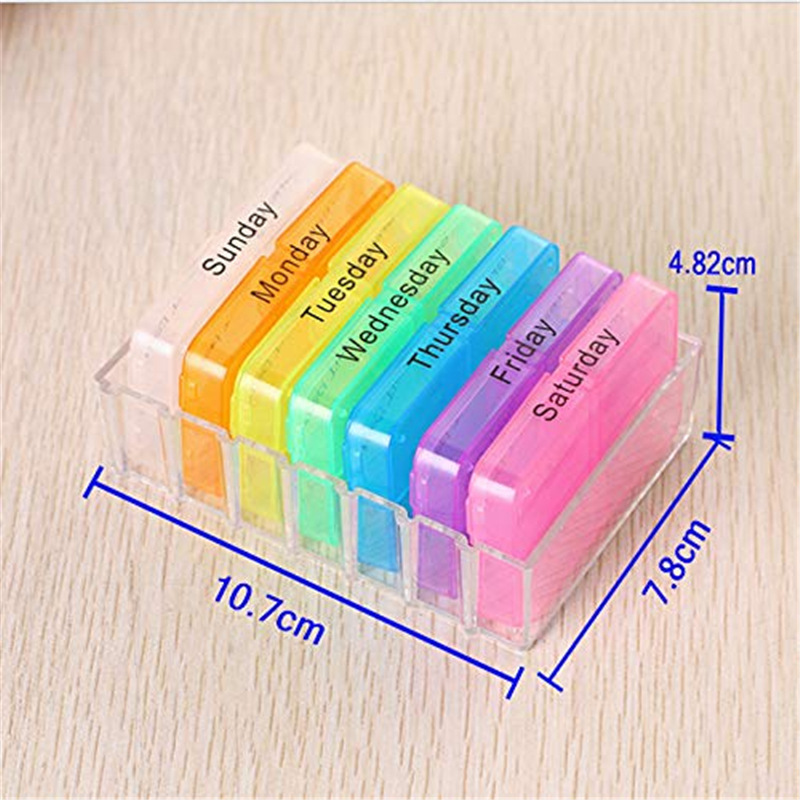 Hộp đựng thuốc 7 ngày có thể tháo rời