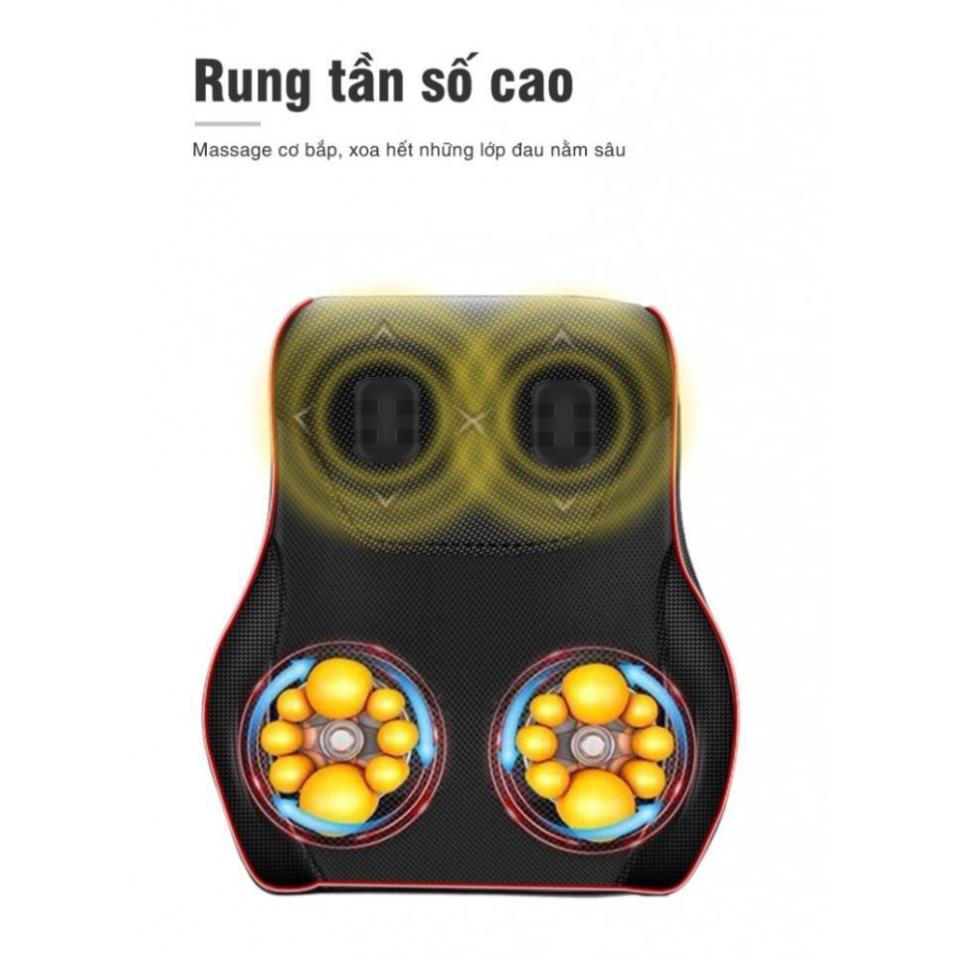 Gối Massage Lưng và Cổ Hồng Ngoại Cao Cấp - HỖ TRỢ GIẢM ĐAU NHỨC CHO NGƯỜI THOÁT VỊ ĐĨA ĐỆM
