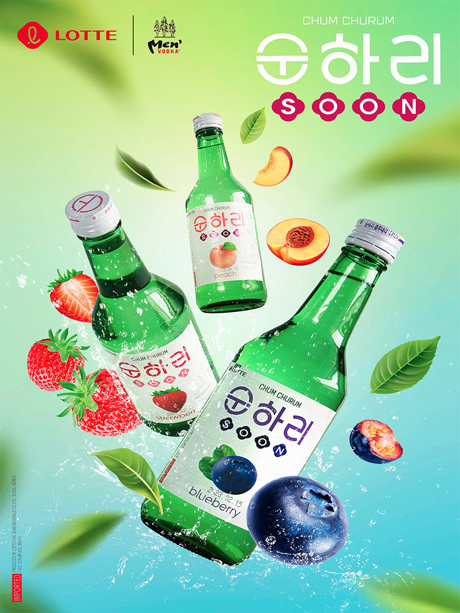 Rượu Soju Chum Churum Lotte Hàn Quốc vị Sữa Chua 12% chai 360ml