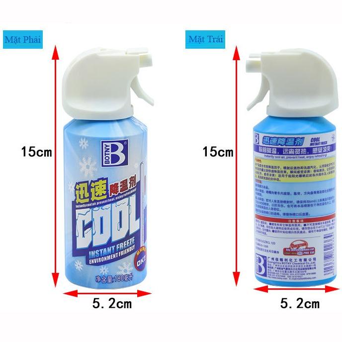 Bình xịt làm lạnh tức thời ô tô xe máy Instant Freeze Cool 180ml - 300ml - Làm lạnh nhanh, khử mùi hiệu quả