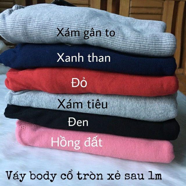 Váy body cổ tròn dài tay