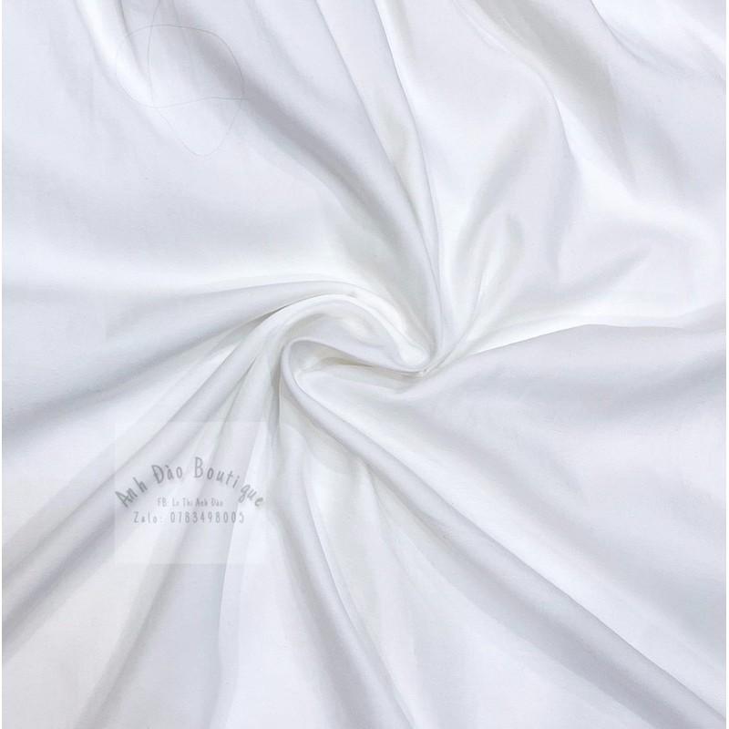 Váy đầm trắng Vintage dáng xòe dự tiệc cổ vuông tay bo bồng dài V121 full size AĐ BOUTIQUE