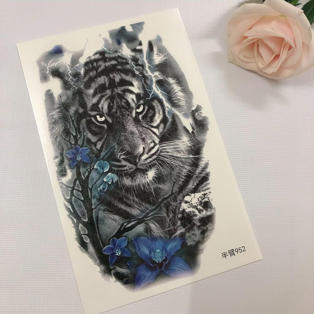 Hình xăm dán con vật siêu ngầu 15x21cm.