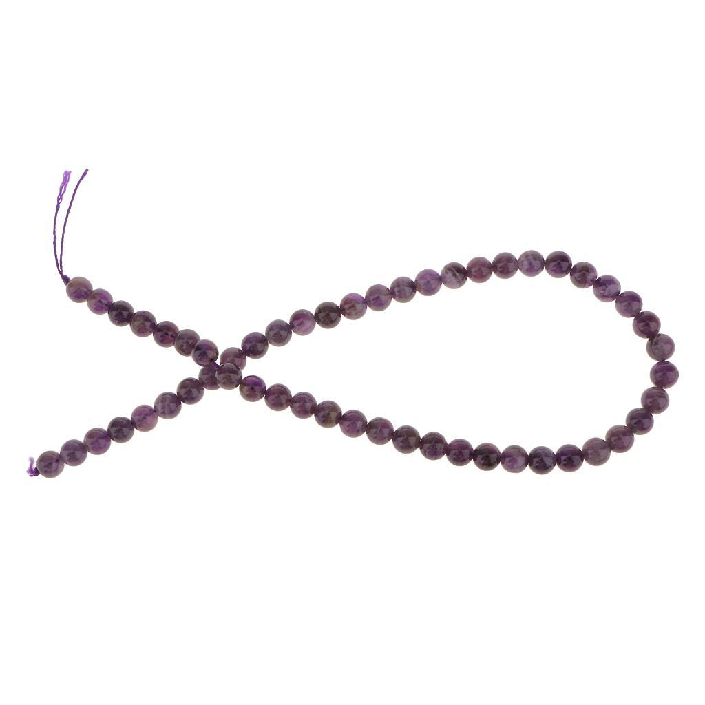 8mm Amethyst  Round Beads Strand 15inch