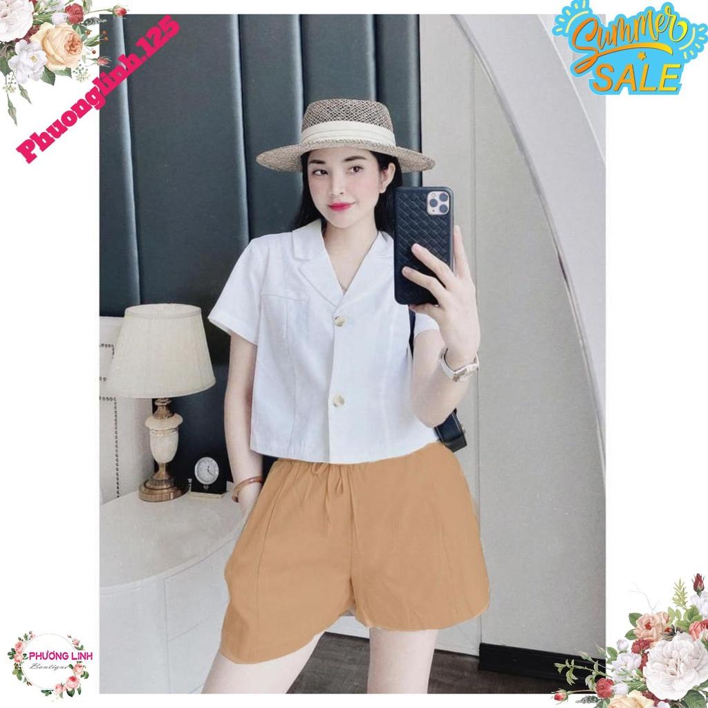 SET BỘ VEST SHORT NƠ CHUN