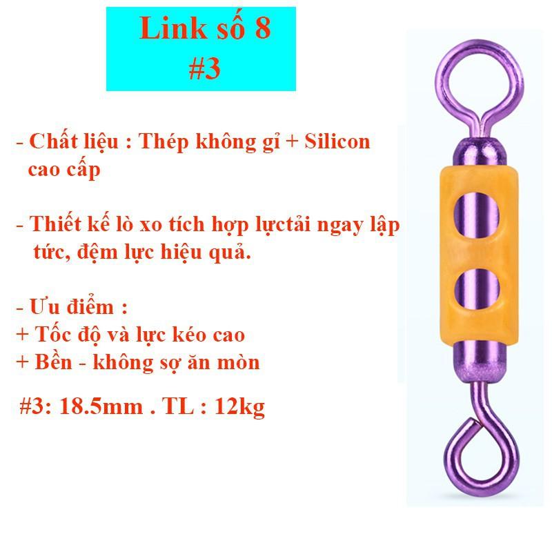 Sét 5 Khóa Link Ma ní Buộc Trục Câu Đài Câu Đơn Chống Xoắn Cao Cấp PK-38