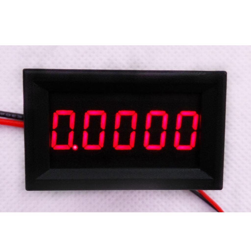 DC 3.5-30V Mini 5 Digit Digital Red LED Ammeter Current Meter Panel Car