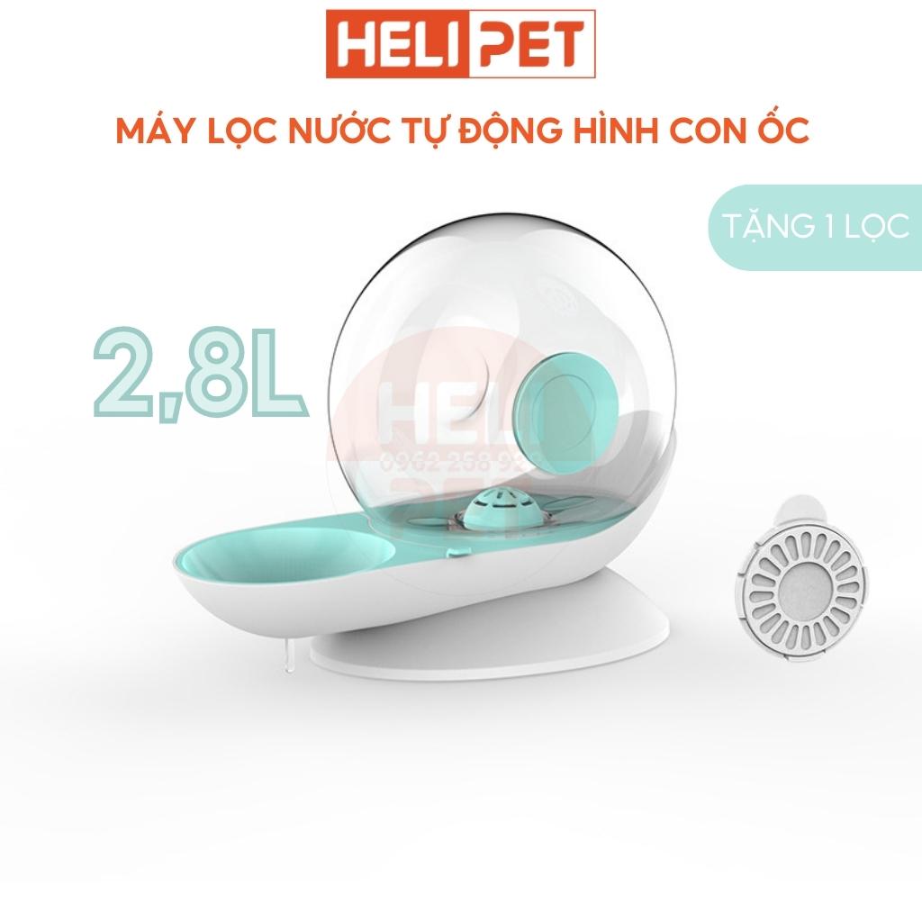 Máy lọc nước tự động hình con ốc cho chó mèo Máy Uống Nước Cho thú cưng - HeLiPet
