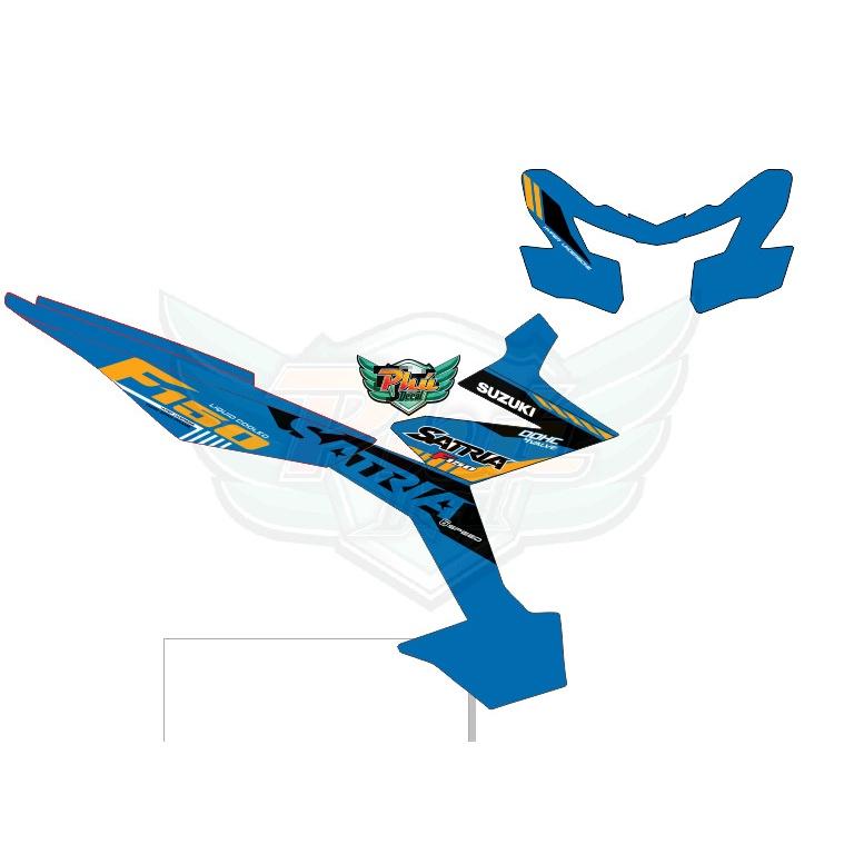 Tem rời Satria fi 2021 xanh đen mới