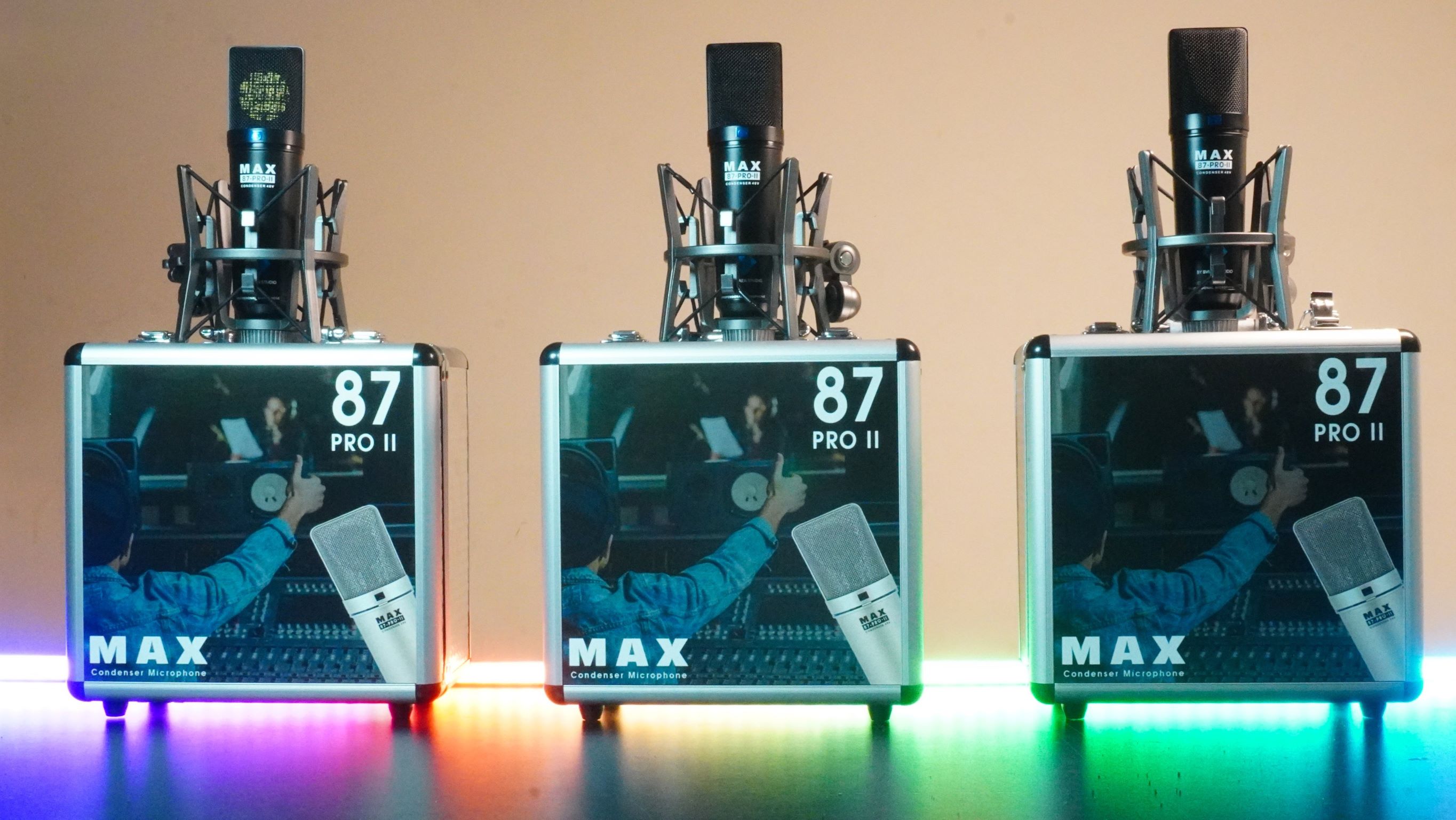 Mic thu âm Max 87-Pro-II - Phiên bản mới 2022 - Micro 48V thu âm chuyên nghiệp - Condenser microphone - Dùng cho phòng thu, livestream, karaoke online - Tương thích nhiều loại soundcard, mixer - Thiết kế tinh tế, sang trọng - Hàng nhập khẩu