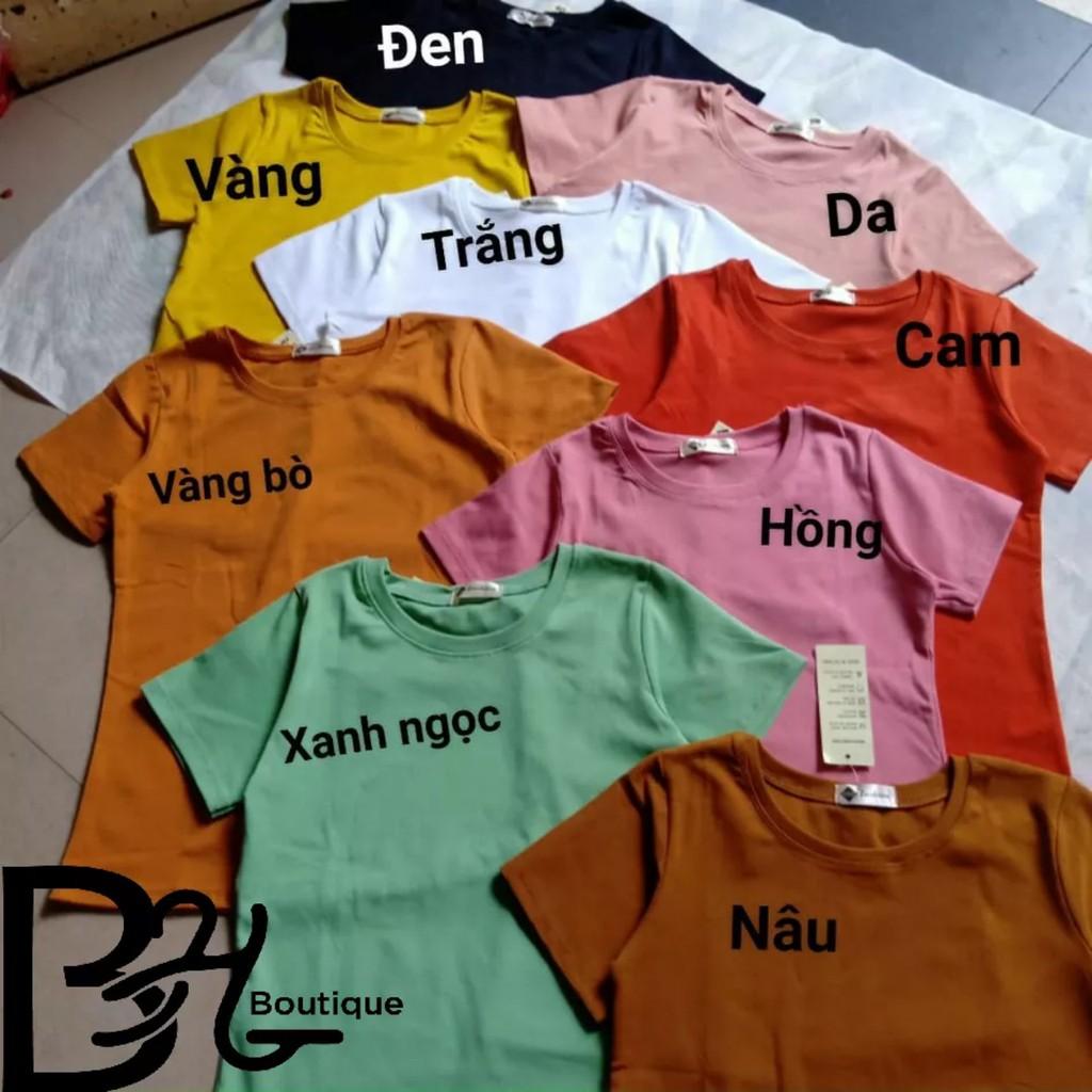 Áo thun cổ tròn tay ngắn ÔM BODY Áo phông form ôm nổi bật đường cong quyến rũ có size đại đến 75kg