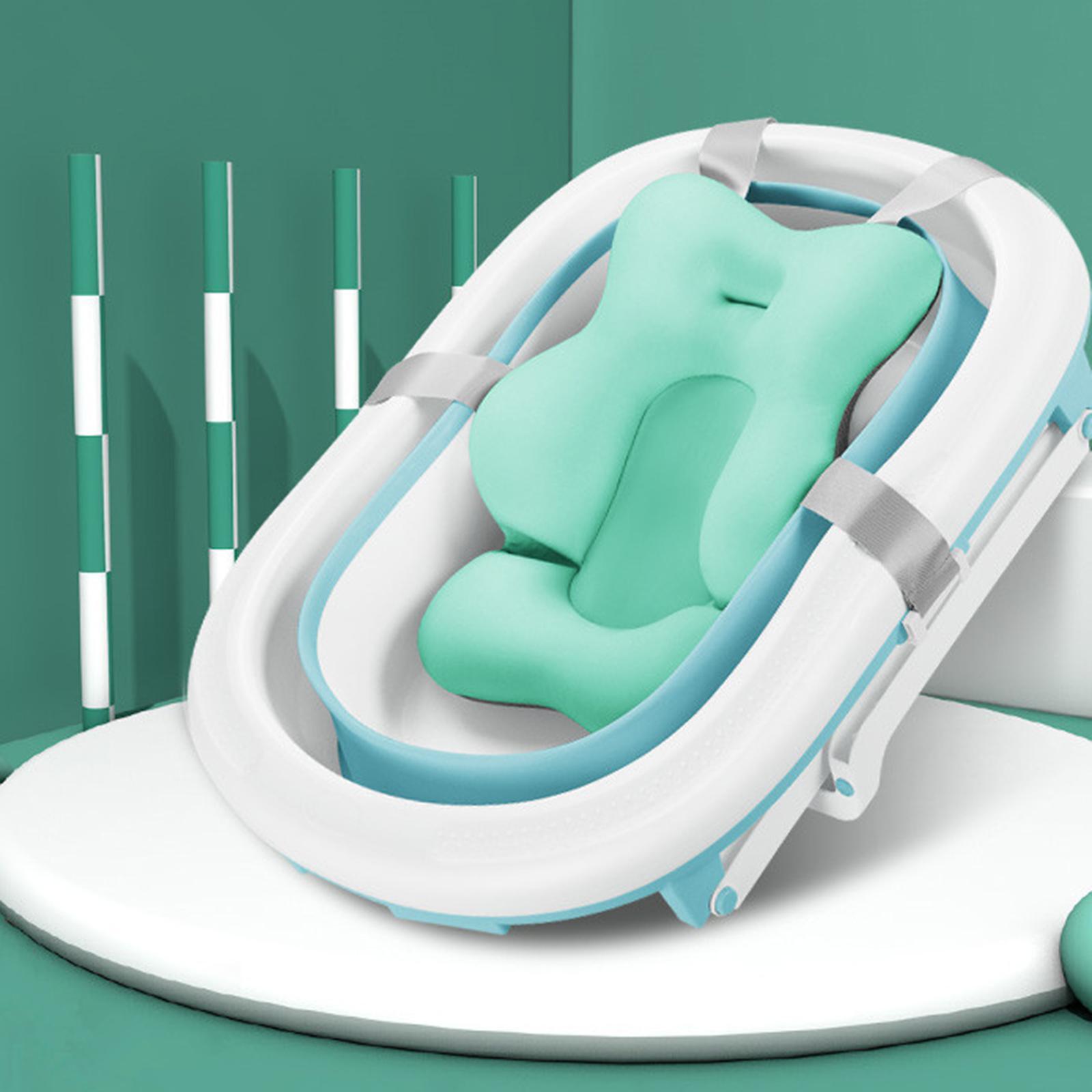 Portable Non-Slip Bathtub Pillow Bath Seat Support Mat Safety for Infant Baby