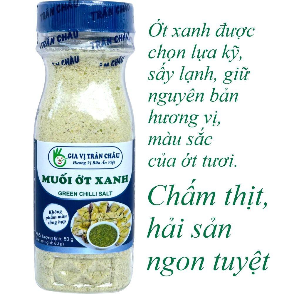 Muối ớt xanh Trân Châu hũ 80g