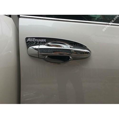 Ốp Tay Và Hõm Cửa Xe FORTUNER 2017 2018 2019 2020 2021 Mạ Crom