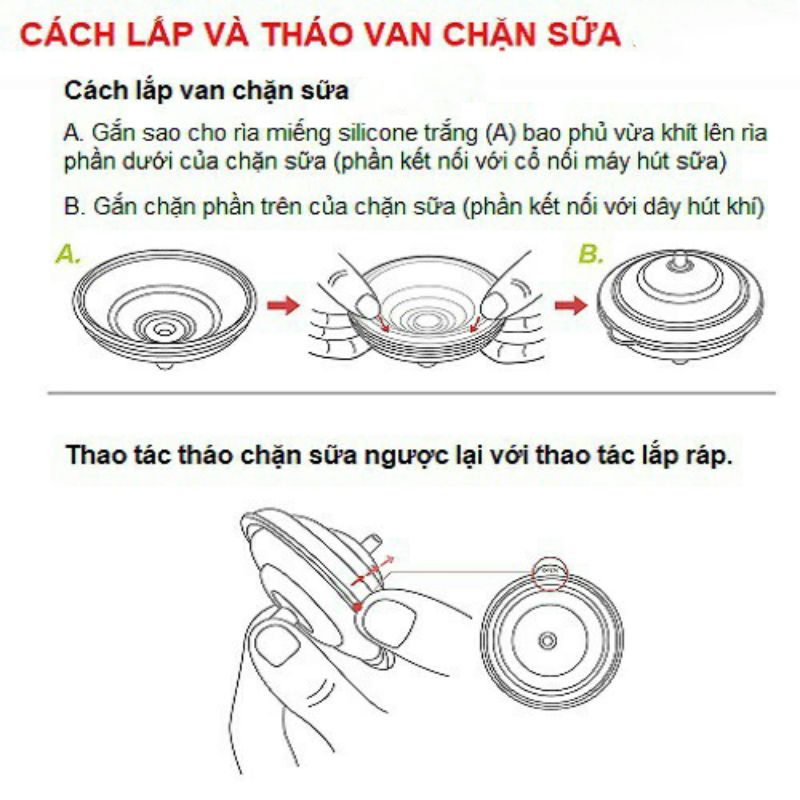 Nắp đậy chặn sữa Spectra/ Màng ngăn sữa - phụ kiện thay thế cho máy hút sữa điện M1, M2, S1, S2, Q, 9S, 9PLUS