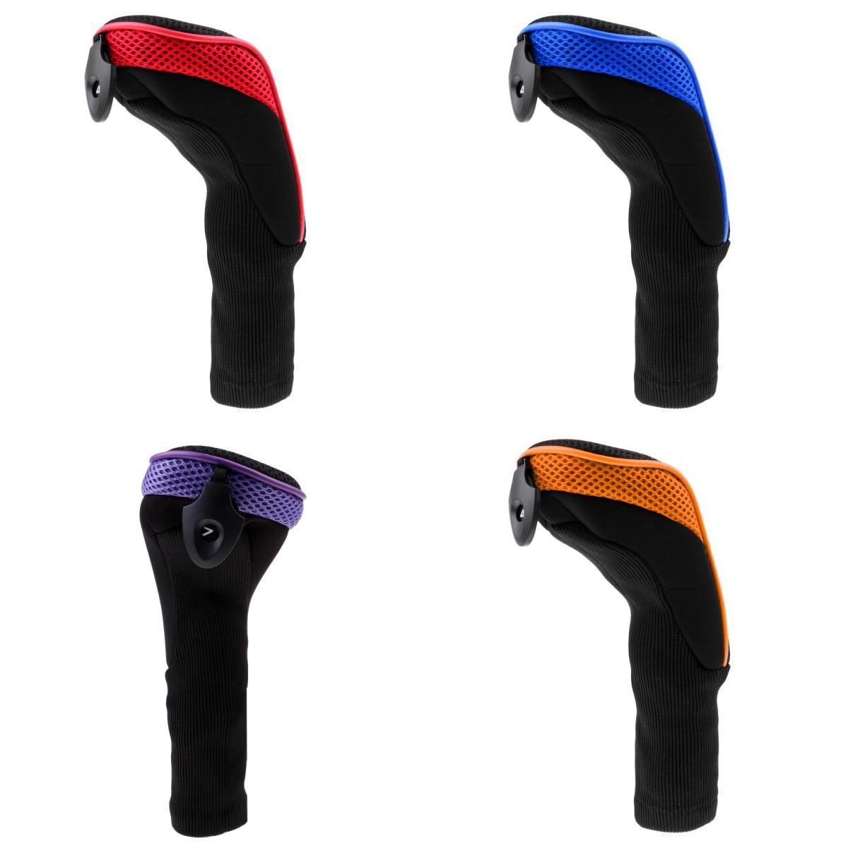 4 Pieces Mesh Long Neck Golf Club  Head Cover Golf Hybrid UT Headcover