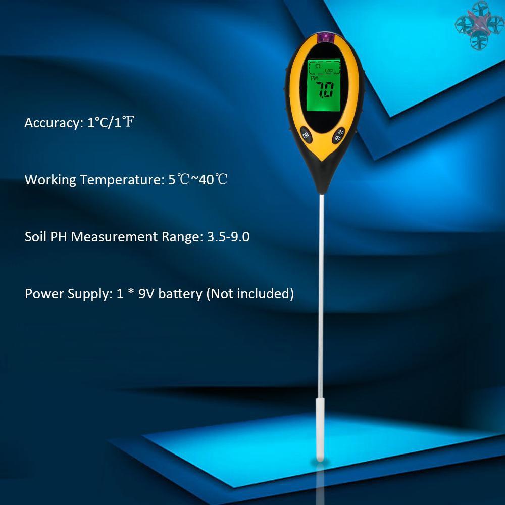 Thiết Bị Đo Độ Ẩm / Nhiệt Độ / Độ Ph 4 Trong 1 Tiện Dụng