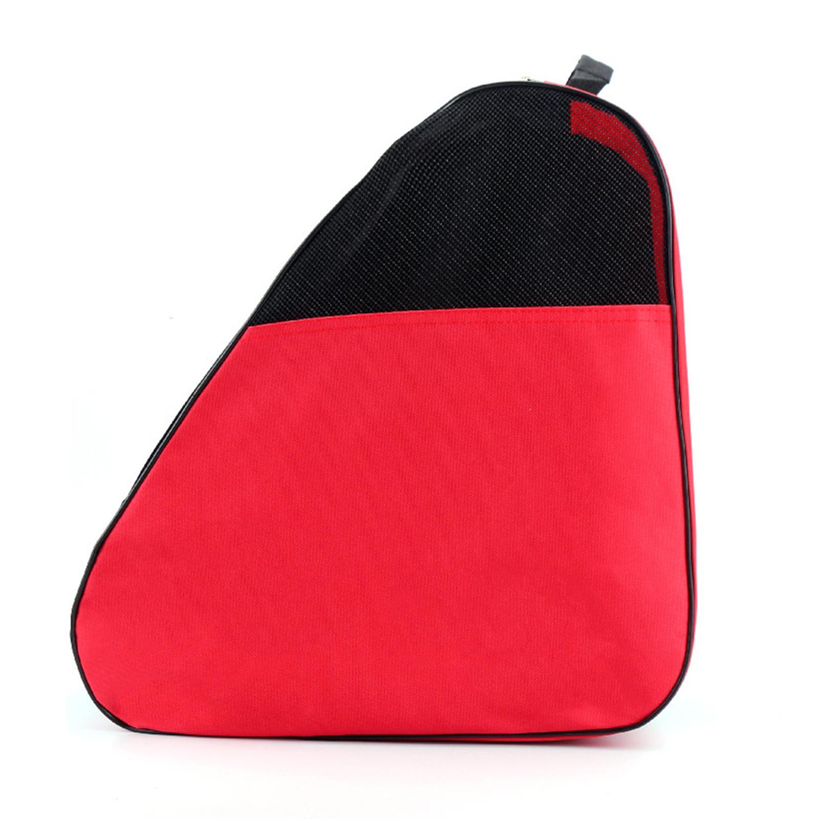 Roller Skates Bag Shoulder Strap Kids Shoulder Bag Skating Sports Red