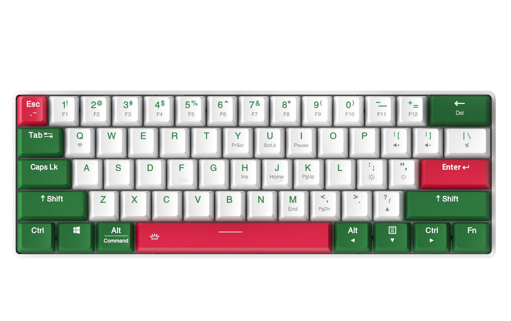 Bàn phím cơ Gaming DAREU EK861 Green White - Hàng Chính Hãng