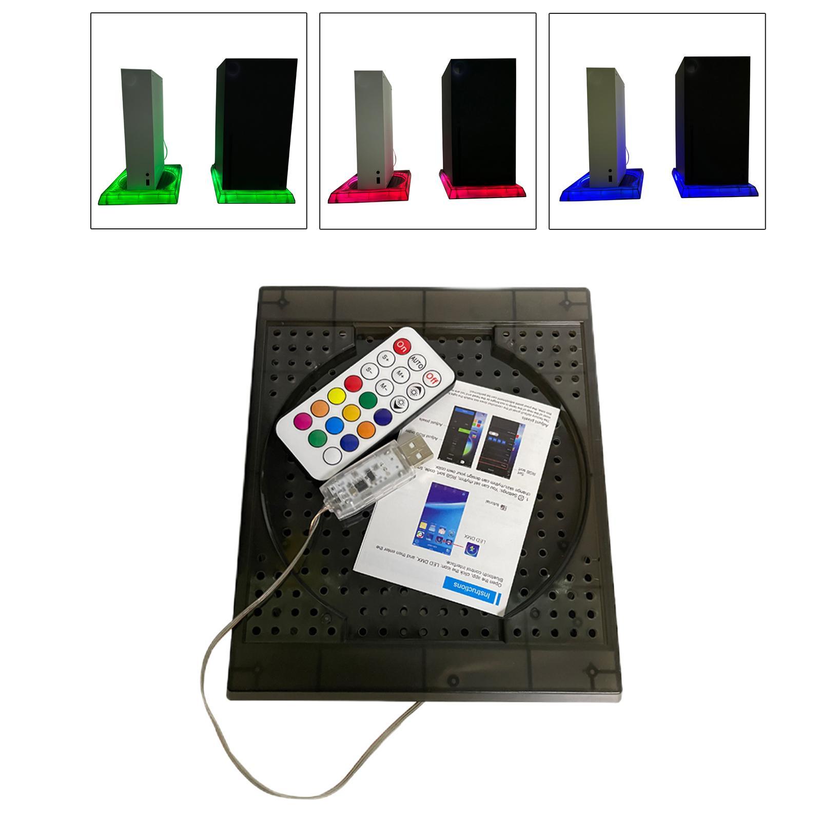 USB RGB LED Cooler Cooling Fan Stand, Wireless Remote Controller IR, Multi-color LED Light Accessories