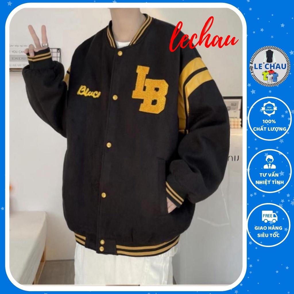 Áo khoác bomber unisex form rộng LB jacket nỉ ulzzang hottrend street style chất lượng giá rẻ - LB Trắng &lt; 60kg