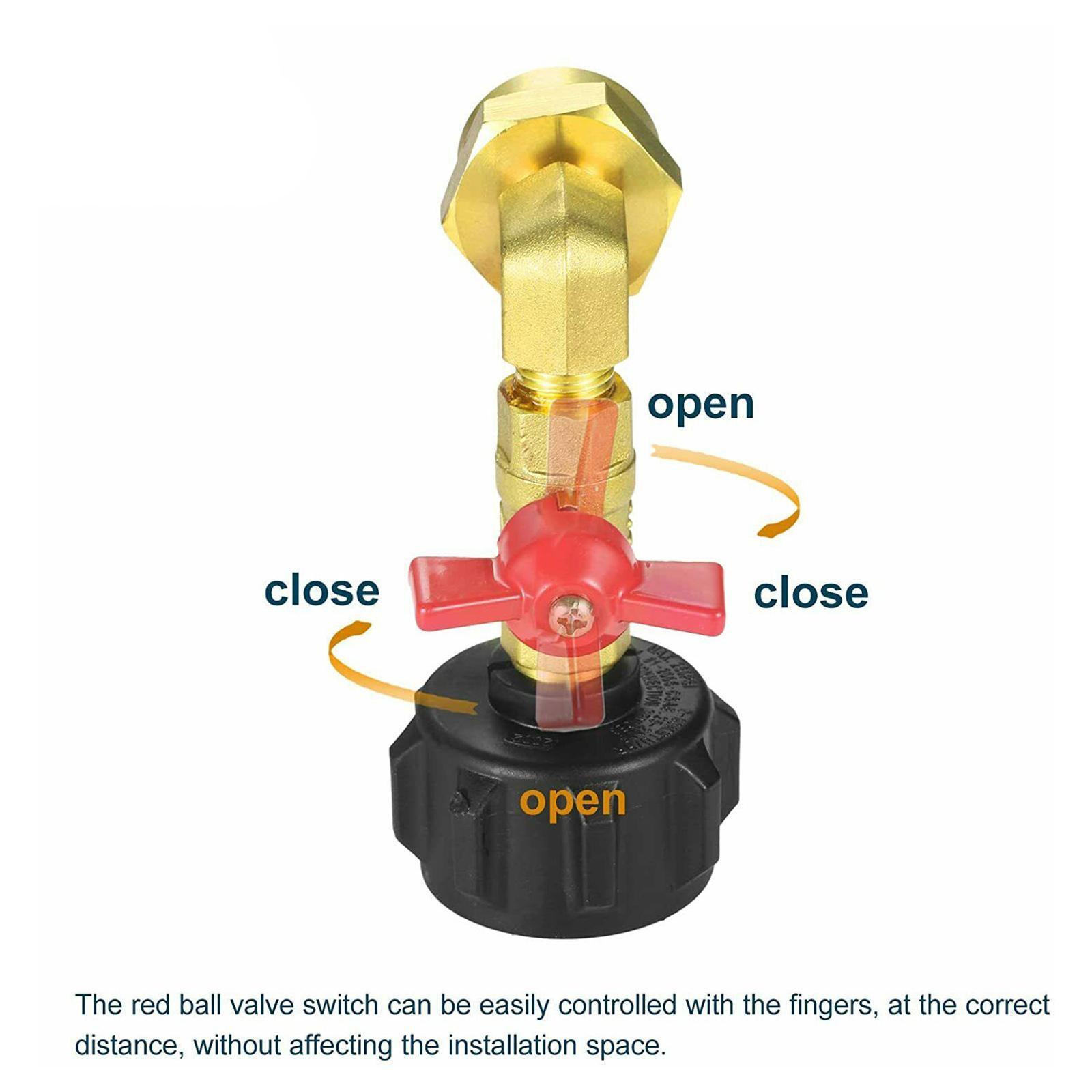 Refill Adapter with  Valve Fit for Camping Grill