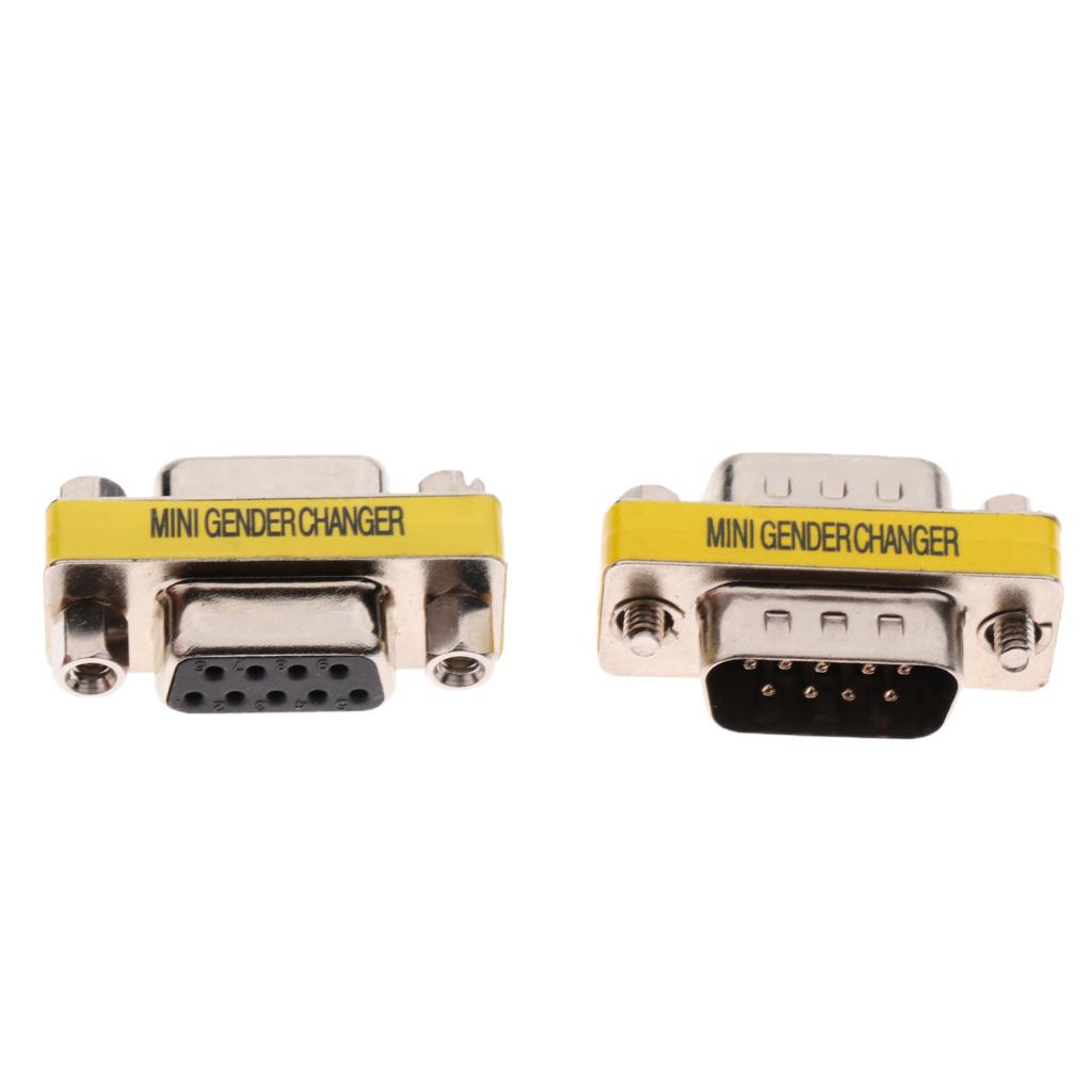 DB9 9Pin Female to Female/Male to Male Gender Change Converter Adapter RS232