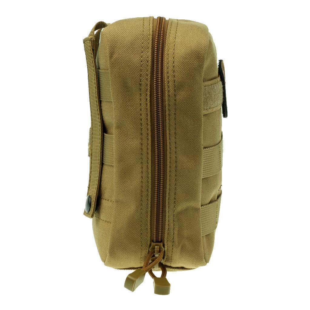 2 Pieces Brown + Army Green MOLLE EMT Pouch Medic First Aid IFAK Blowout Utility Pouch Hunting Outdoor Emergency
