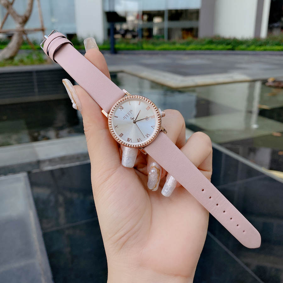 Đồng hồ nữ Julius Hàn Quốc JA-1339 dây da