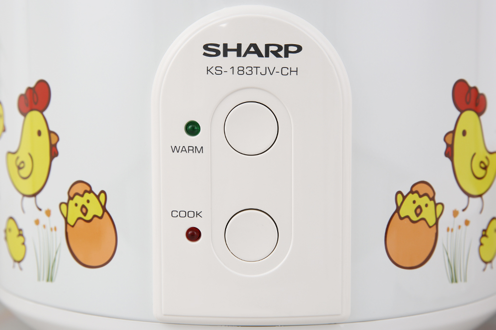 Nồi cơm nắp gài Sharp 1.8 lít KS-183TJV - Công nghệ nấu 3D, Công suất 700W - Hàng chính hãng - Bảo hành 12 tháng