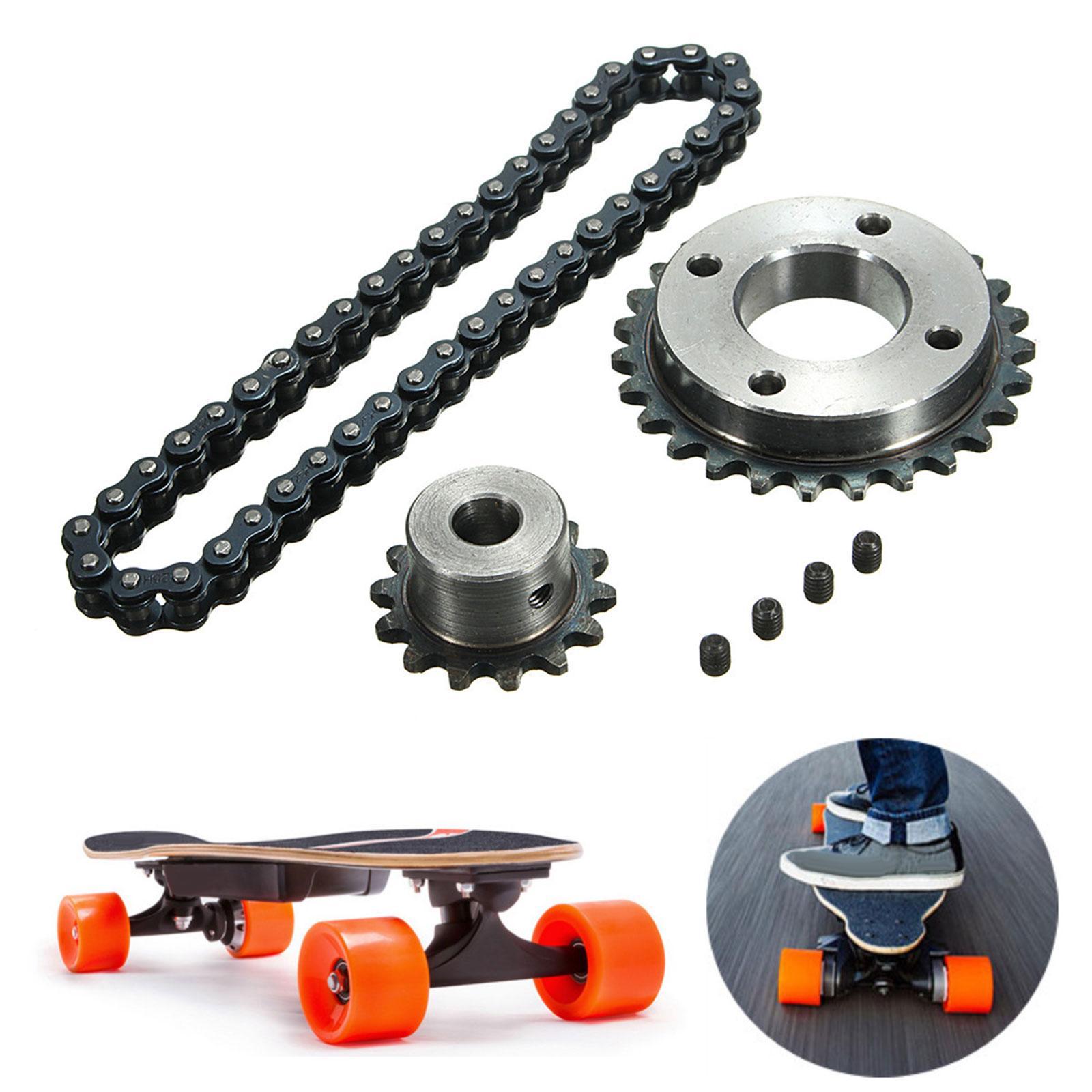 Sprocket Chain Wheel Mount Kit Skateboard DIY Motor Gear