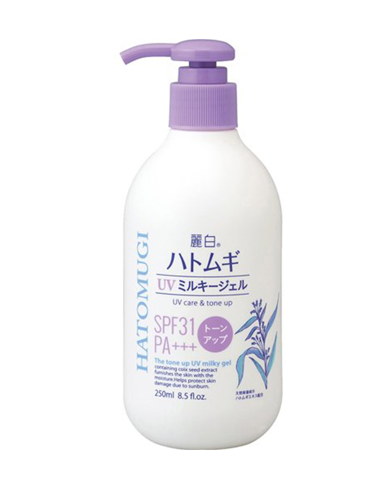 SỮA DƯỠNG THỂ CHỐNG NẮNG NÂNG TONE VÀ DƯỠNG ẨM DA HATOMUGI SPF31 PA+++ 250ml