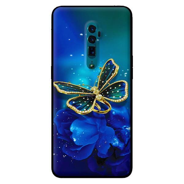 Ốp lưng dành cho Oppo Reno 10x - Bướm xanh - hàng chính hãng