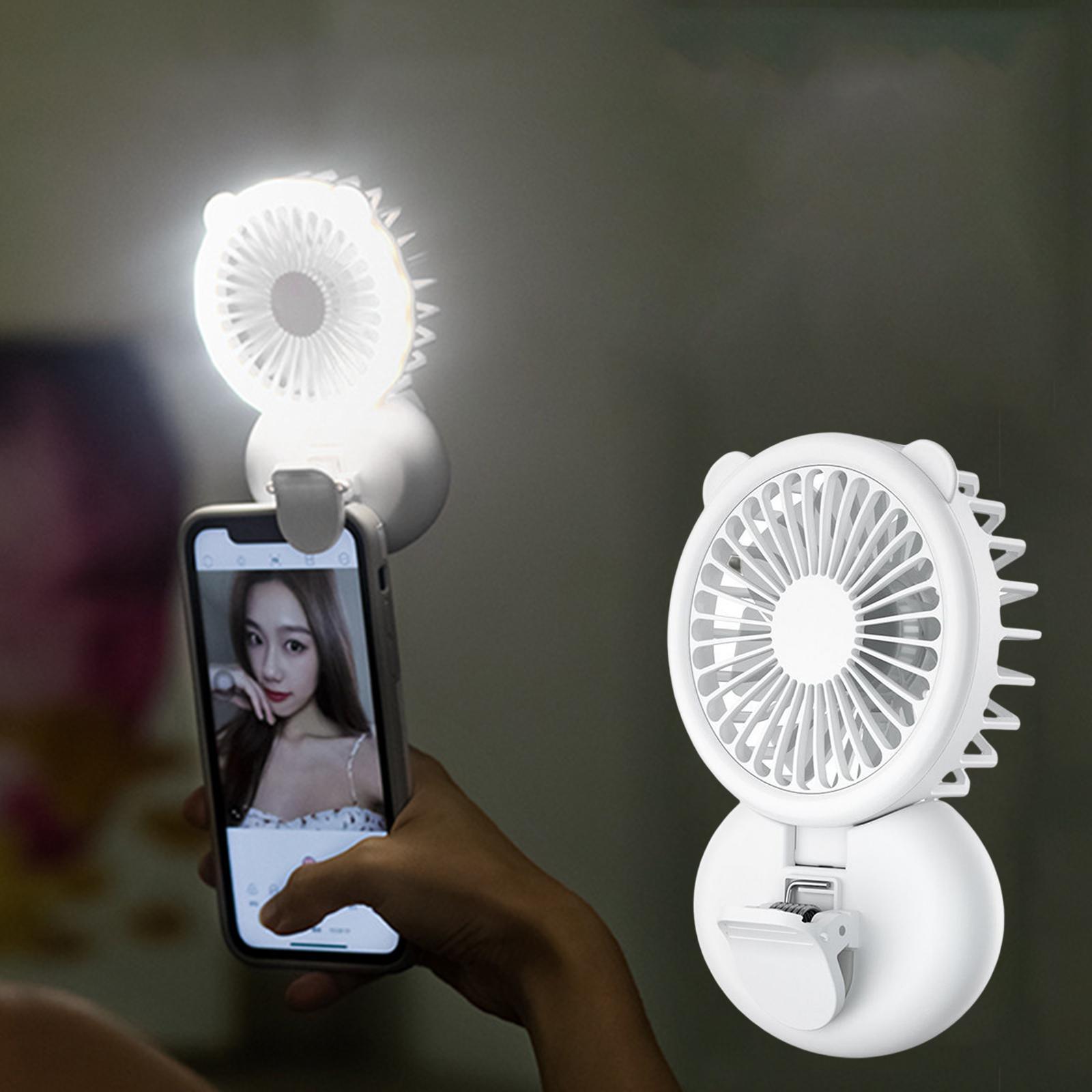 USB Neck Fan Rechargeable Mini Cooling Fan for Car Kitchen Shopping Travel Desktop