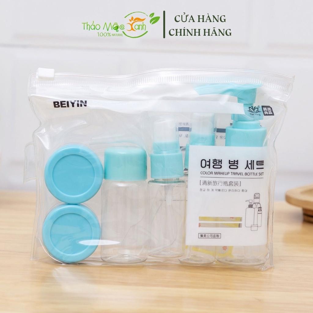 Bộ chiết mỹ phẩm 7 món kèm túi