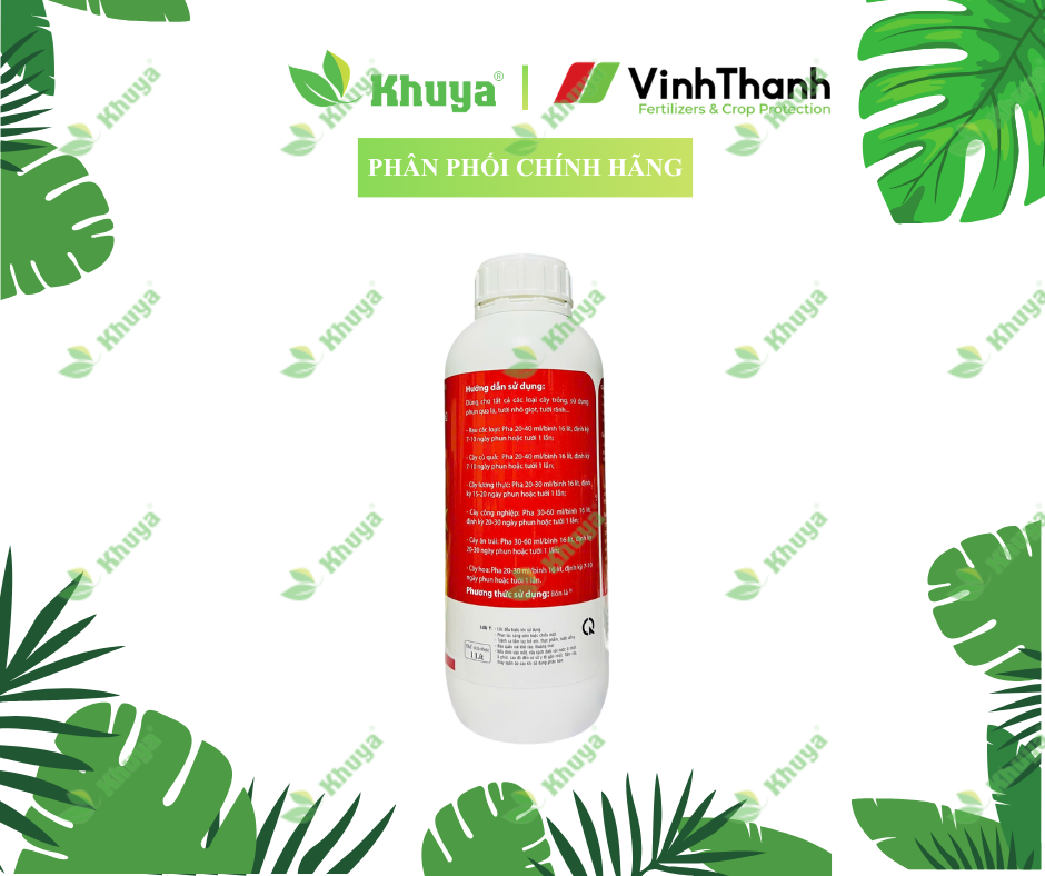 Phân bón sinh học Vĩnh Thạnh OmegaGrow 5-1-1 (chai 1 lít) 100% Đạm Cá Mỹ