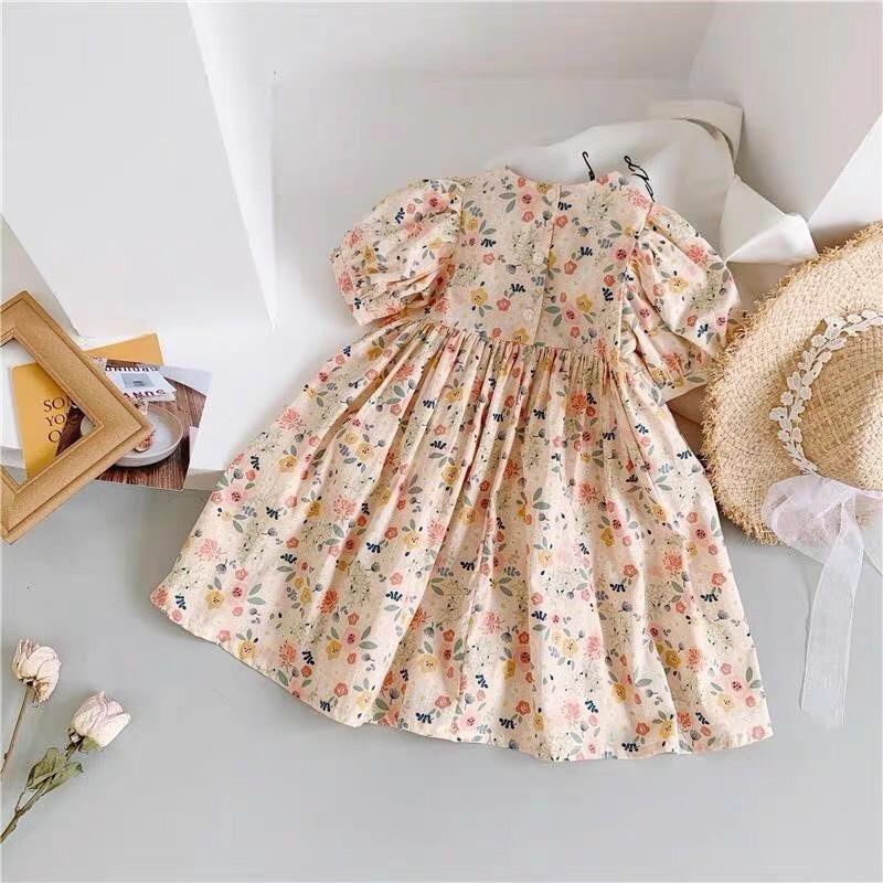 Đầm bé gái hoa nhí mùa hè B-A-M STORE