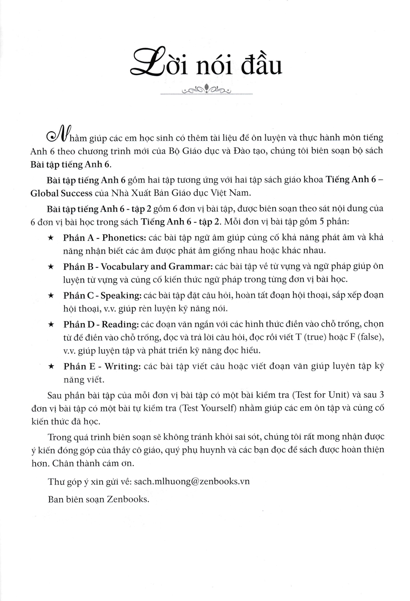 Bài Tập Tiếng Anh 6 - Tập 2 - Có Đáp Án _ZEN