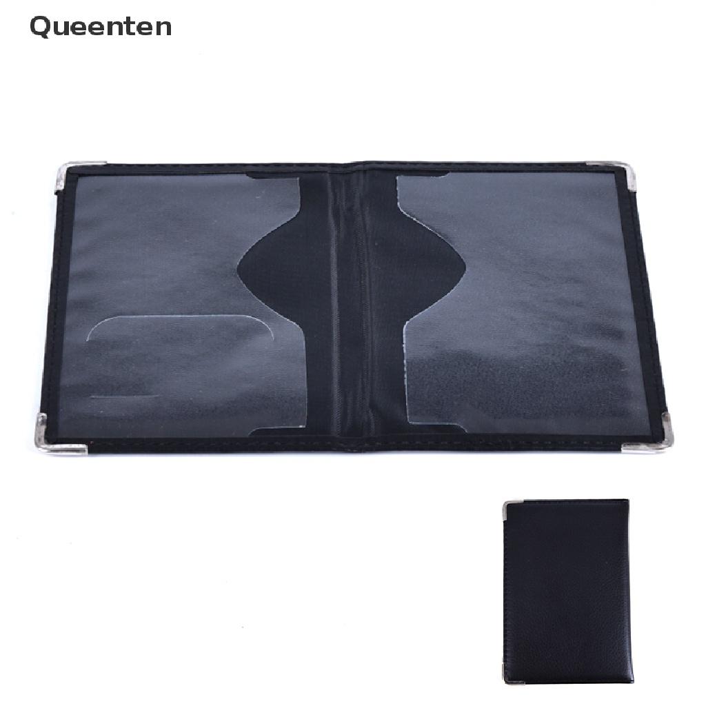 Queenten Casual PU Leather Passport Covers Travel ID Card Passport Holder Wallet Case QT