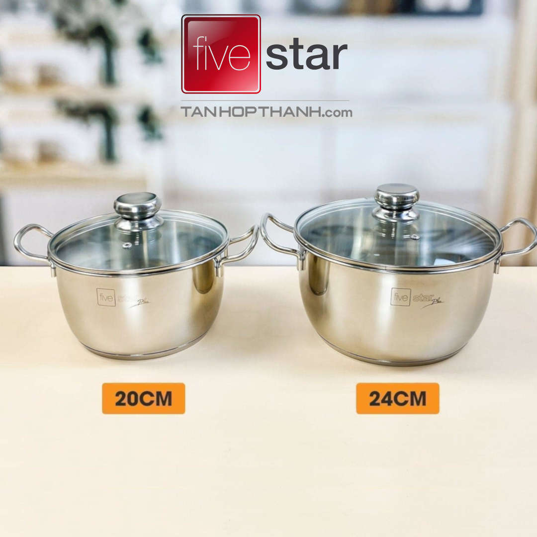 Bộ 3 nồi và chảo chống dính 3 đáy Inox 304 Fivestar Plus FPB4012