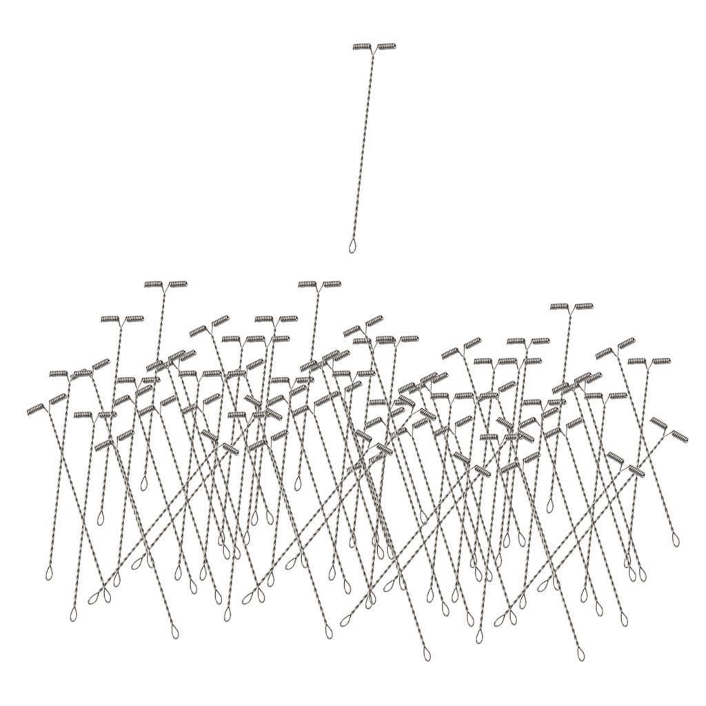 200 Pieces Rig T-Shape Balance Rig Hook Swivel String Hooks Arms Connector