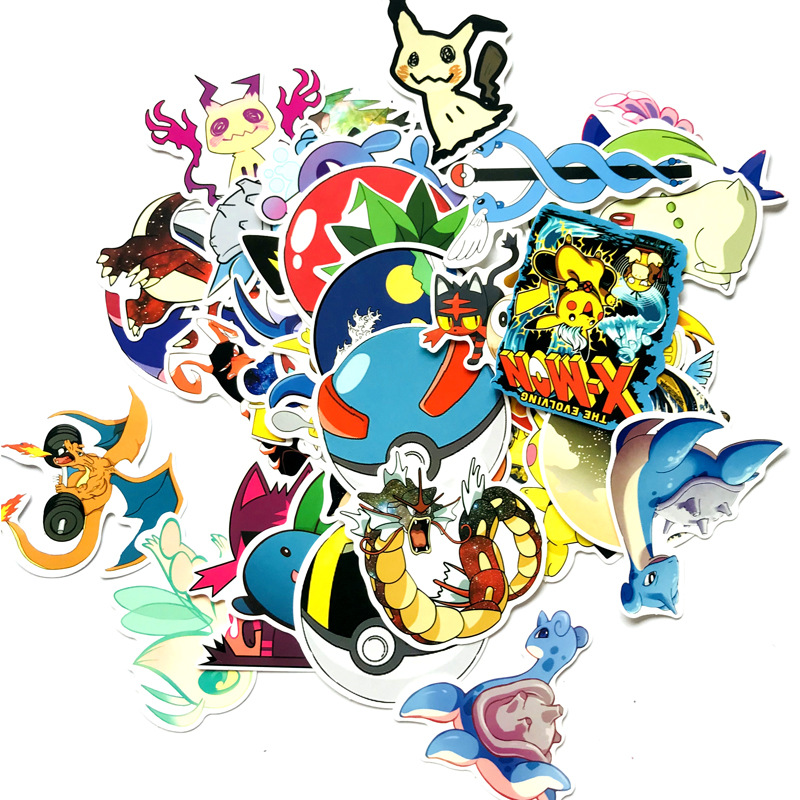 Sticker 45 miếng hình dán Pokemon